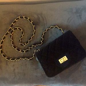 Black Velvet Fashion Nova Mini Bag